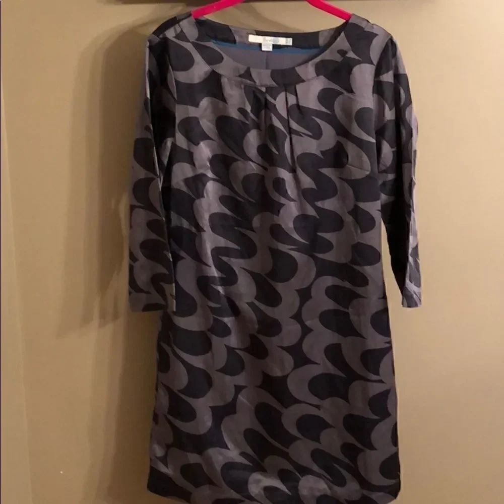 Gorgeous Boden Shift Dress Charcoal Grey/Silver